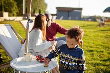 happy family with child enjoying quality time together