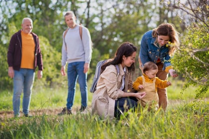 Family spending time together outdoors